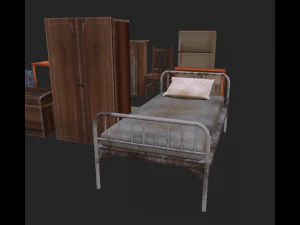 빈티지 인테리어 팩 3D 모델