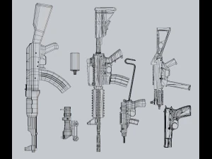 Комплект брони 3D Модель