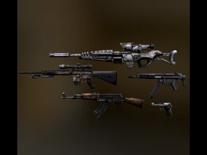 Hunter Attack Bundle 3D Model