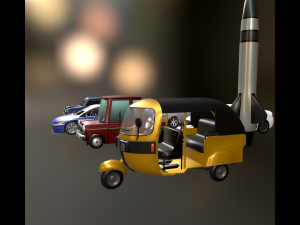 Fire Wheels Set 3D 模型
