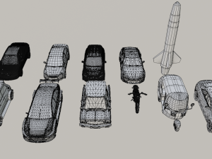 Fire Wheels Set 3D 模型