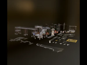 Street Vintage Environment Items 3D Model