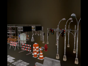 Street Vintage Environment Items 3D Model
