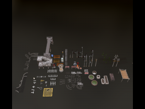 Street Vintage Environment Items Model 3D
