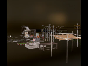 Street Vintage Environment Items 3D Model