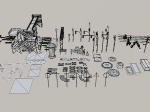 Street Vintage Environment Items Model 3D