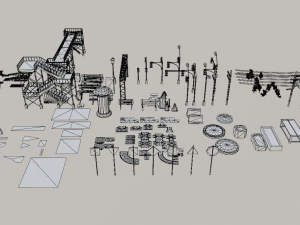 Street Vintage Environment Items 3D Model