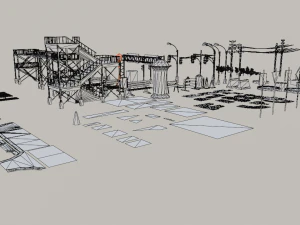 Street Vintage Environment Items 3D Model