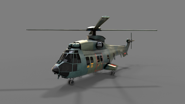 Army Green Chopper 3D मॉडल .c4d .max .obj .3ds .fbx .stl .blend 