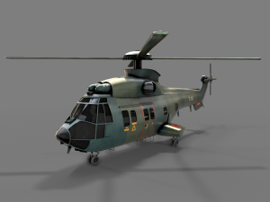 Army Green Chopper 3D मॉडल