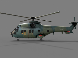 Army Green Chopper 3D मॉडल