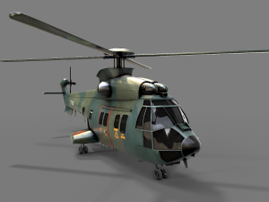 Army Green Chopper 3D मॉडल