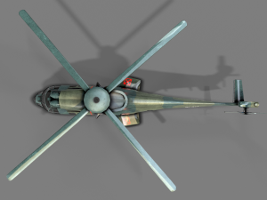 Army Green Chopper 3D मॉडल