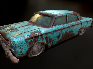 Altes verf&auml;rbtes Auto 3D Modell