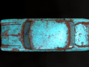 Old Discoloured Car 3D Model