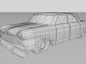 Old Discoloured Car 3D Model