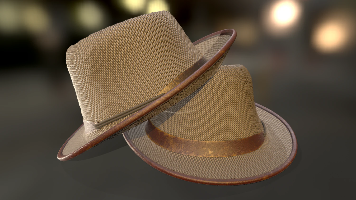 Sombrero para hombre Modelo 3D .c4d .max .obj .3ds .fbx .stl .blend 