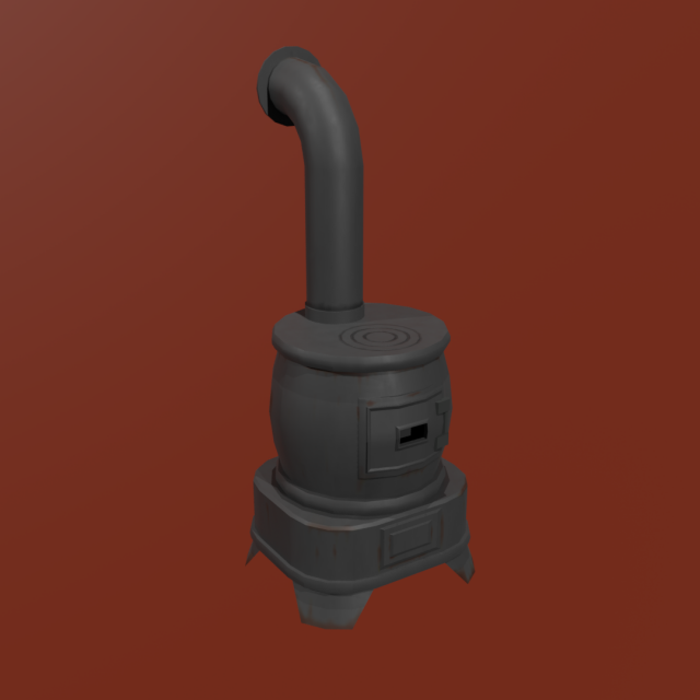 Potbelly stove 3D मॉडल .c4d .max .obj .3ds .fbx .stl .blend 