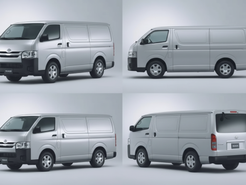 Toyota Hiace H200 LWB Panelvan 3D Model