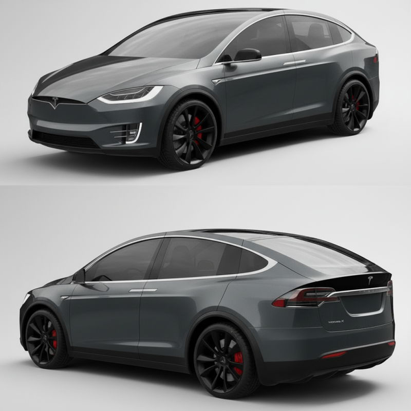 Tesla'nın Modeli X 3D Model .c4d .max .obj .3ds .fbx .stl .blend 