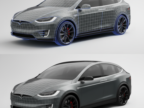 Tesla'nın Modeli X 3D Model