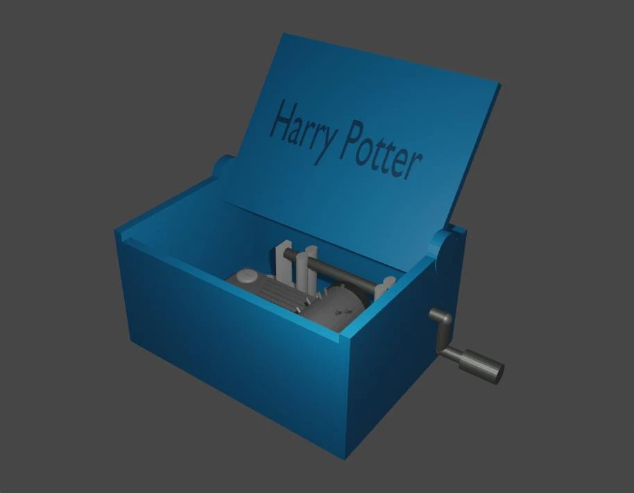 Music box 3D Model .c4d .max .obj .3ds .fbx .stl .blend