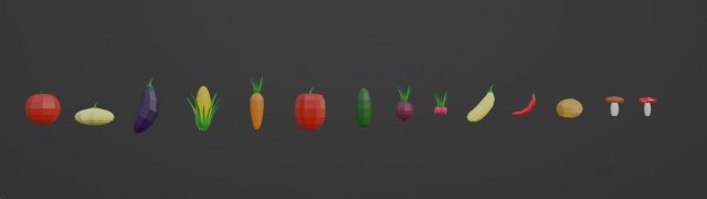 Vegetables Assets Model 3D .c4d .max .obj .3ds .fbx .stl .blend 
