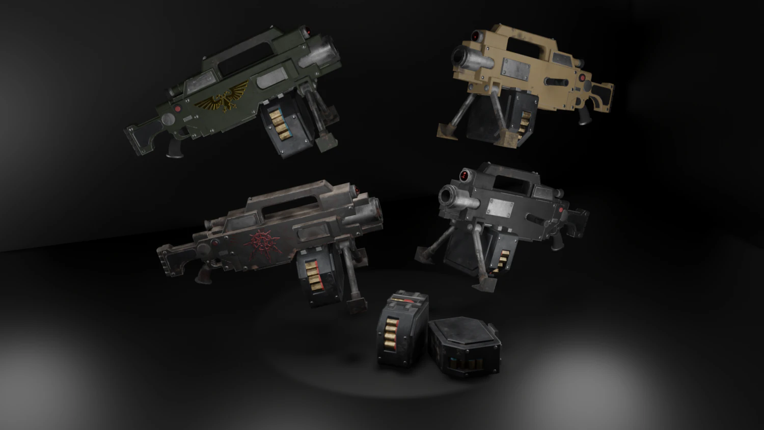 Havy Bolter Accatran 3D Model .c4d .max .obj .3ds .fbx .stl .blend 