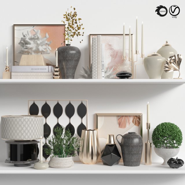 Decorationset017 Model 3D .c4d .max .obj .3ds .fbx .stl .blend 