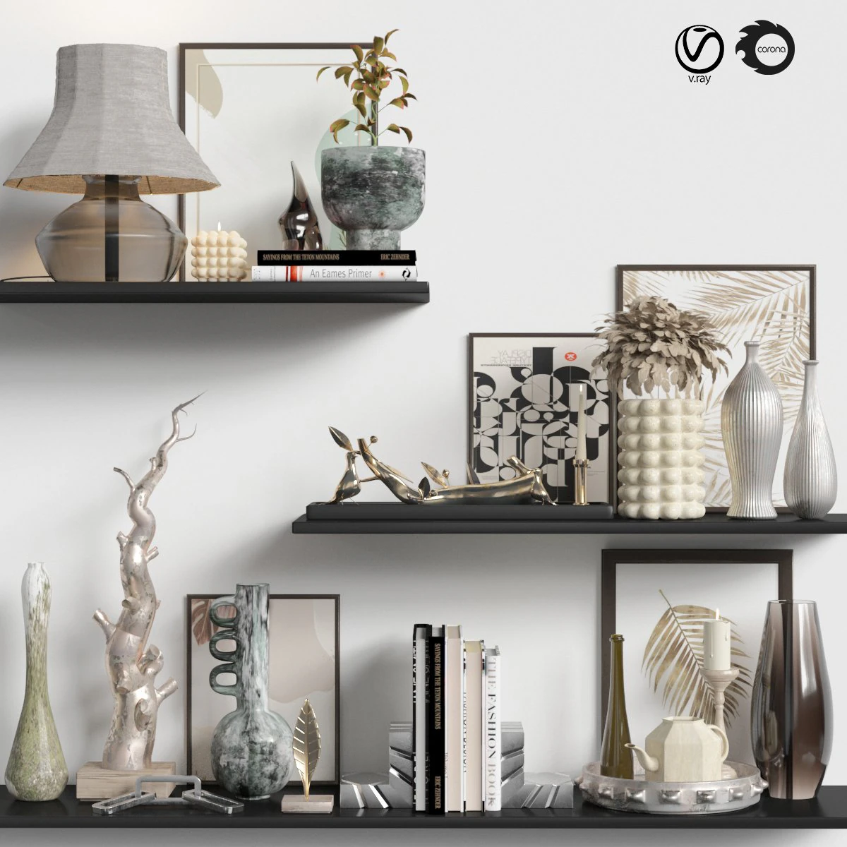 Decorationset0016 3D Model .c4d .max .obj .3ds .fbx .stl .blend 