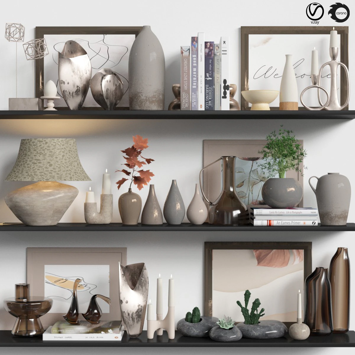 Decorationset0015 3D Model .c4d .max .obj .3ds .fbx .stl .blend 