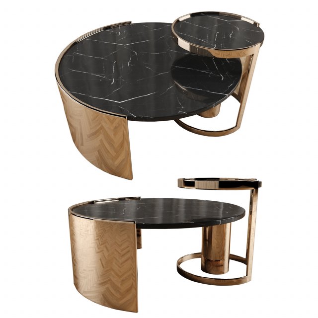 Golden Table- Model 1 3D Model .c4d .max .obj .3ds .fbx .stl .blend