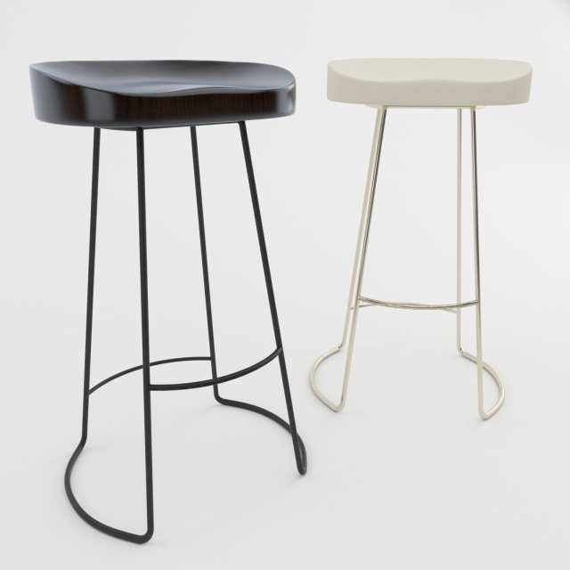 Bar Stool- Model 1 3D Model .c4d .max .obj .3ds .fbx .stl .blend 