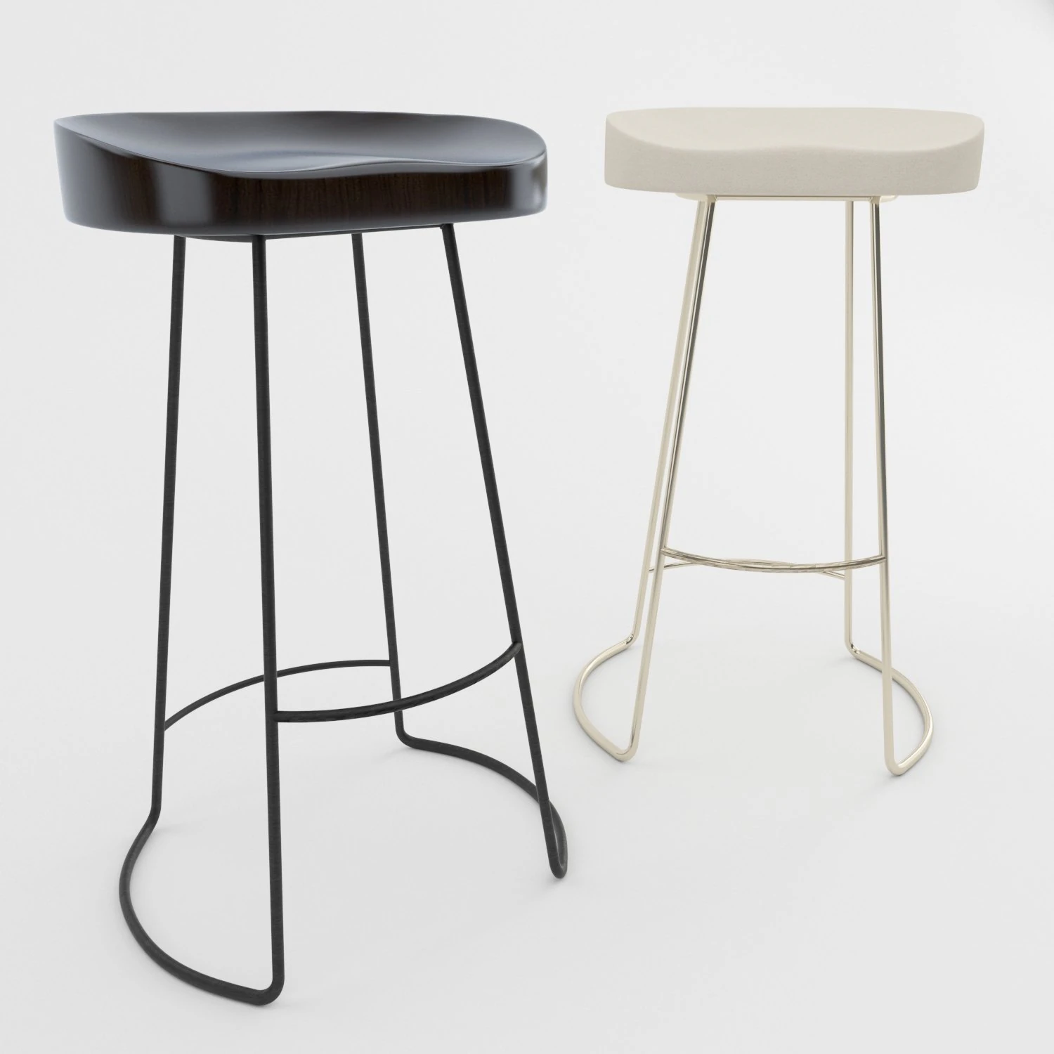 Bar Stool- Model 1 3D Model .c4d .max .obj .3ds .fbx .stl .blend 