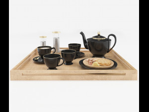 Black Coffee Set 3D 模型