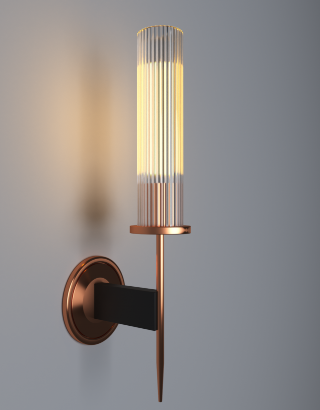 Sconce in avant-garde style 3D Model .c4d .max .obj .3ds .fbx .stl .blend 