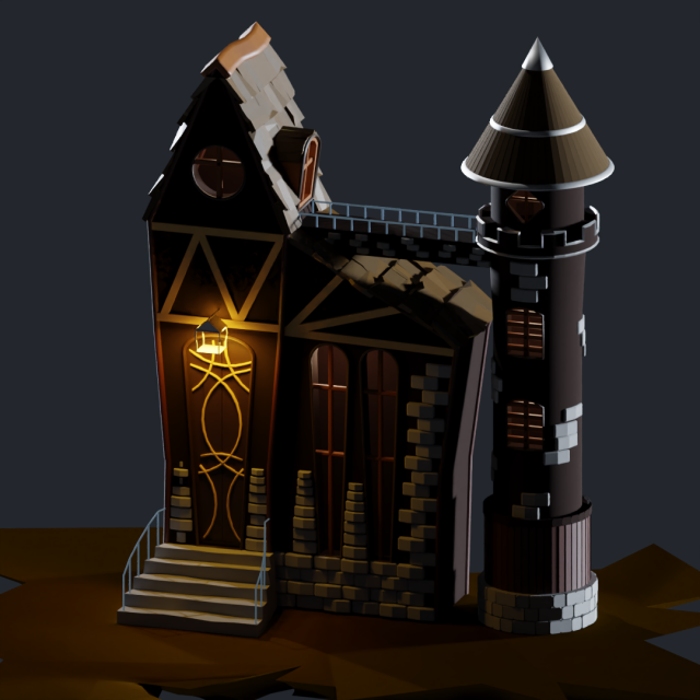 Castle 3D 模型 .c4d .max .obj .3ds .fbx .stl .blend 