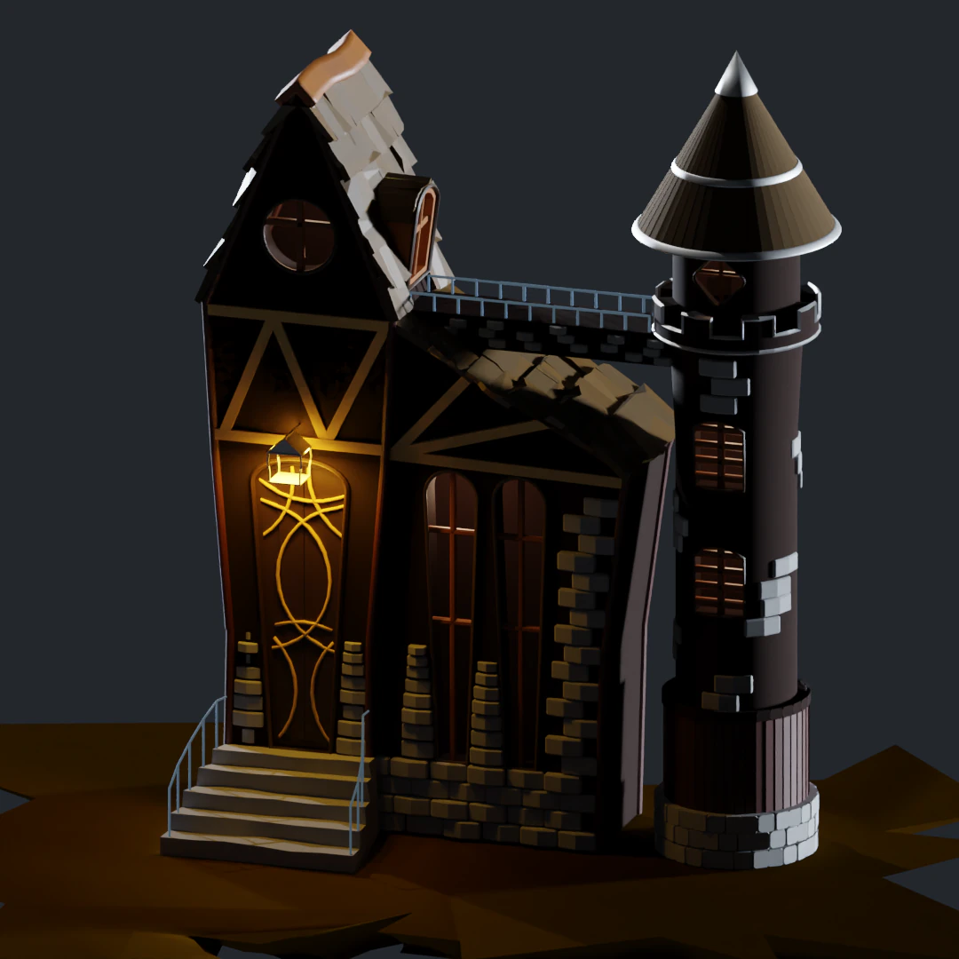 Castle 3D Model .c4d .max .obj .3ds .fbx .stl .blend 