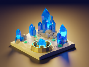 Low poly cristal 3D Модель