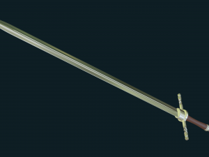 Fantasy Steel Sword 3D Model