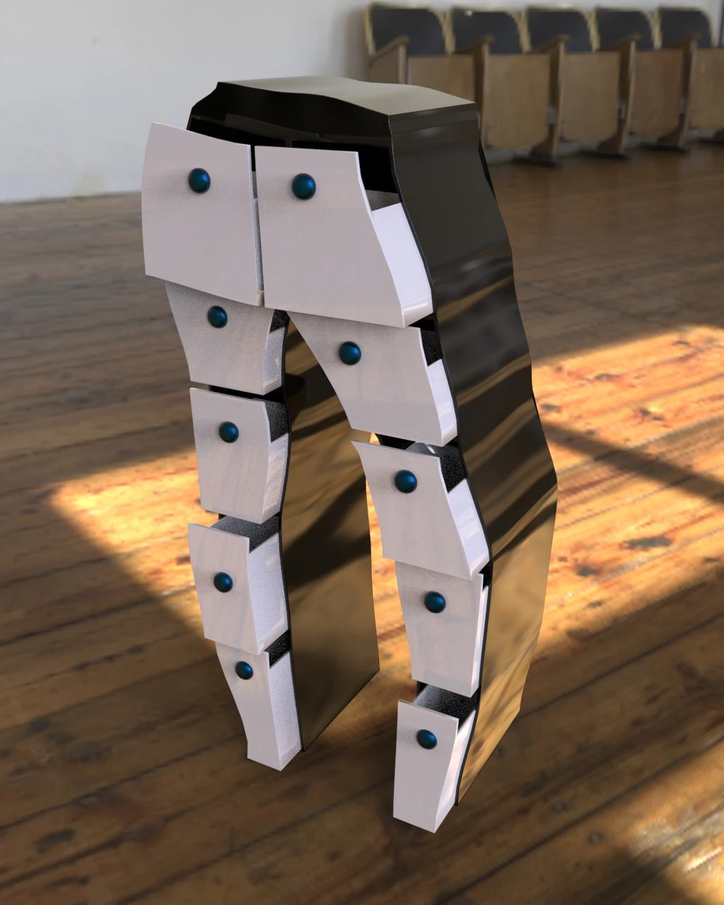 Tube pants 3D Model .c4d .max .obj .3ds .fbx .stl .blend 