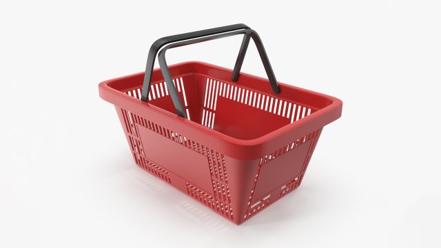 Shopping Basket 3D Model .c4d .max .obj .3ds .fbx .stl .blend 