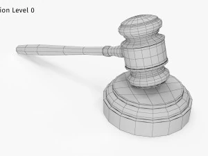 Młotek licytacyjny Model 3D