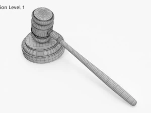 Młotek licytacyjny Model 3D