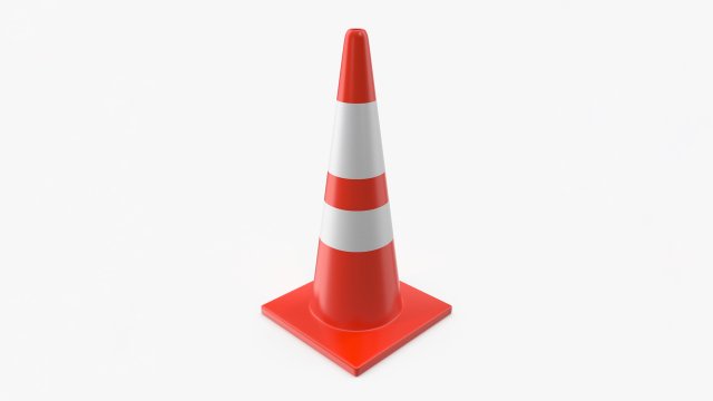 Road Cone 3D Модель .c4d .max .obj .3ds .fbx .stl .blend 