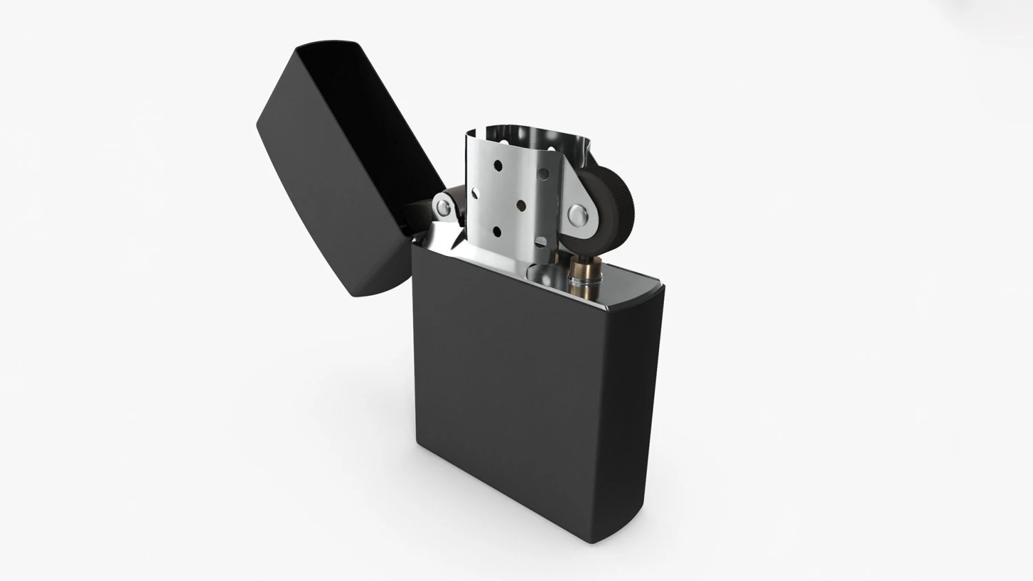 Zippo Lighter 3D Model .c4d .max .obj .3ds .fbx .stl .blend