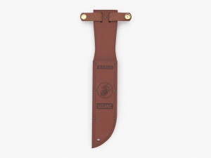 USMC Ka-Bar with Leather Sheat Model 3D