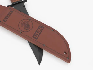USMC Ka-Bar with Leather Sheat 3D Model