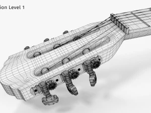 Guitare classique Modèle 3D