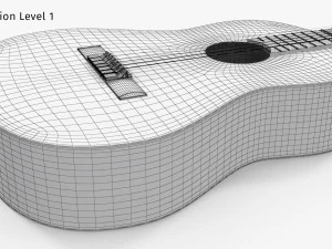Guitare classique Modèle 3D